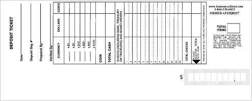 G-Series Deposit Ticket