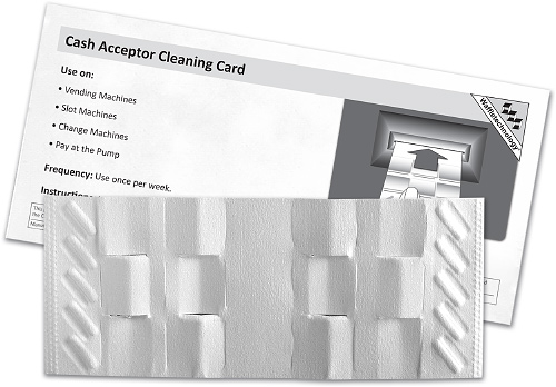 Cash Acceptor Waffle Technology Cleaning Card